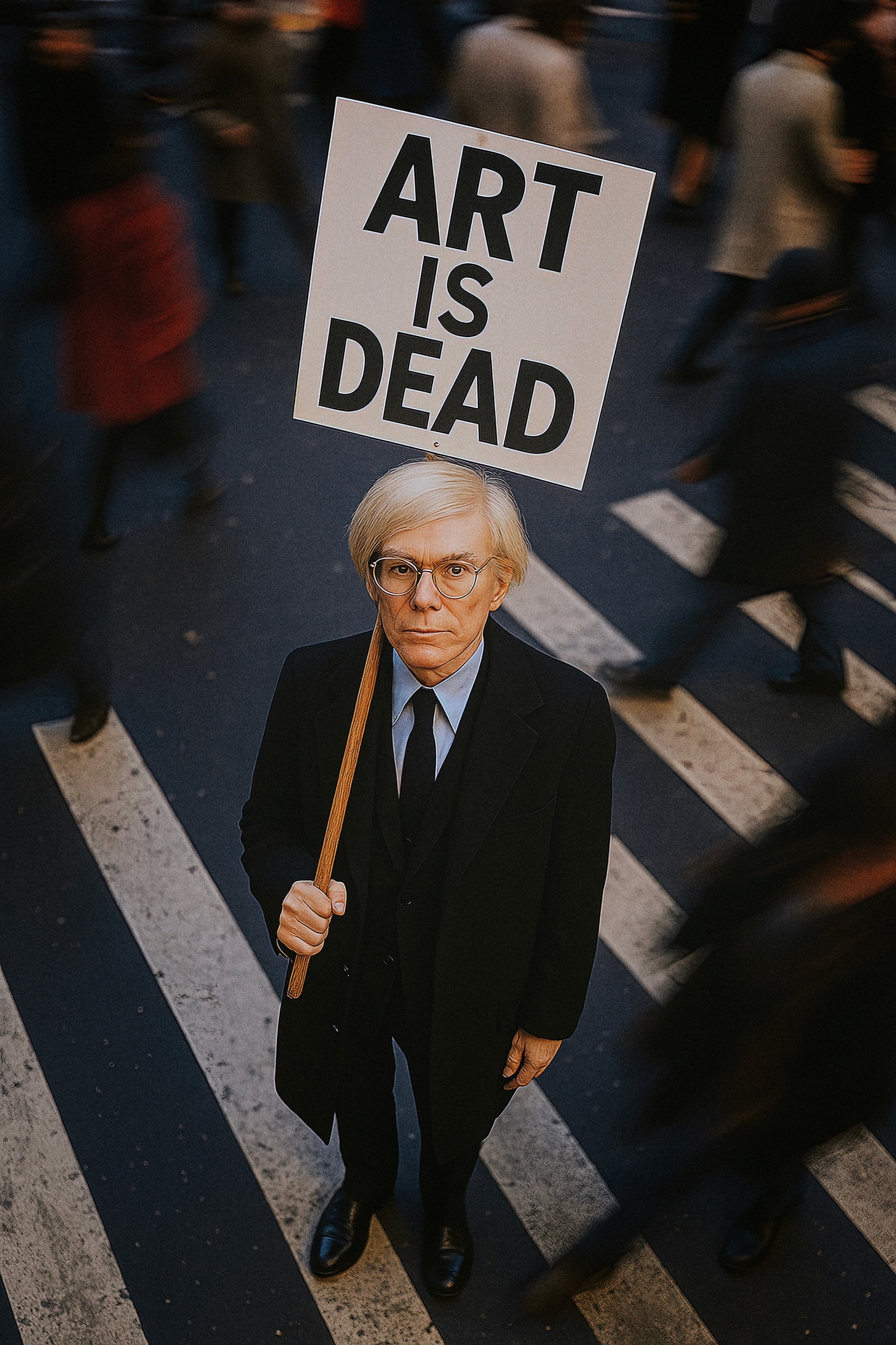 Protest sign holder artistic remix