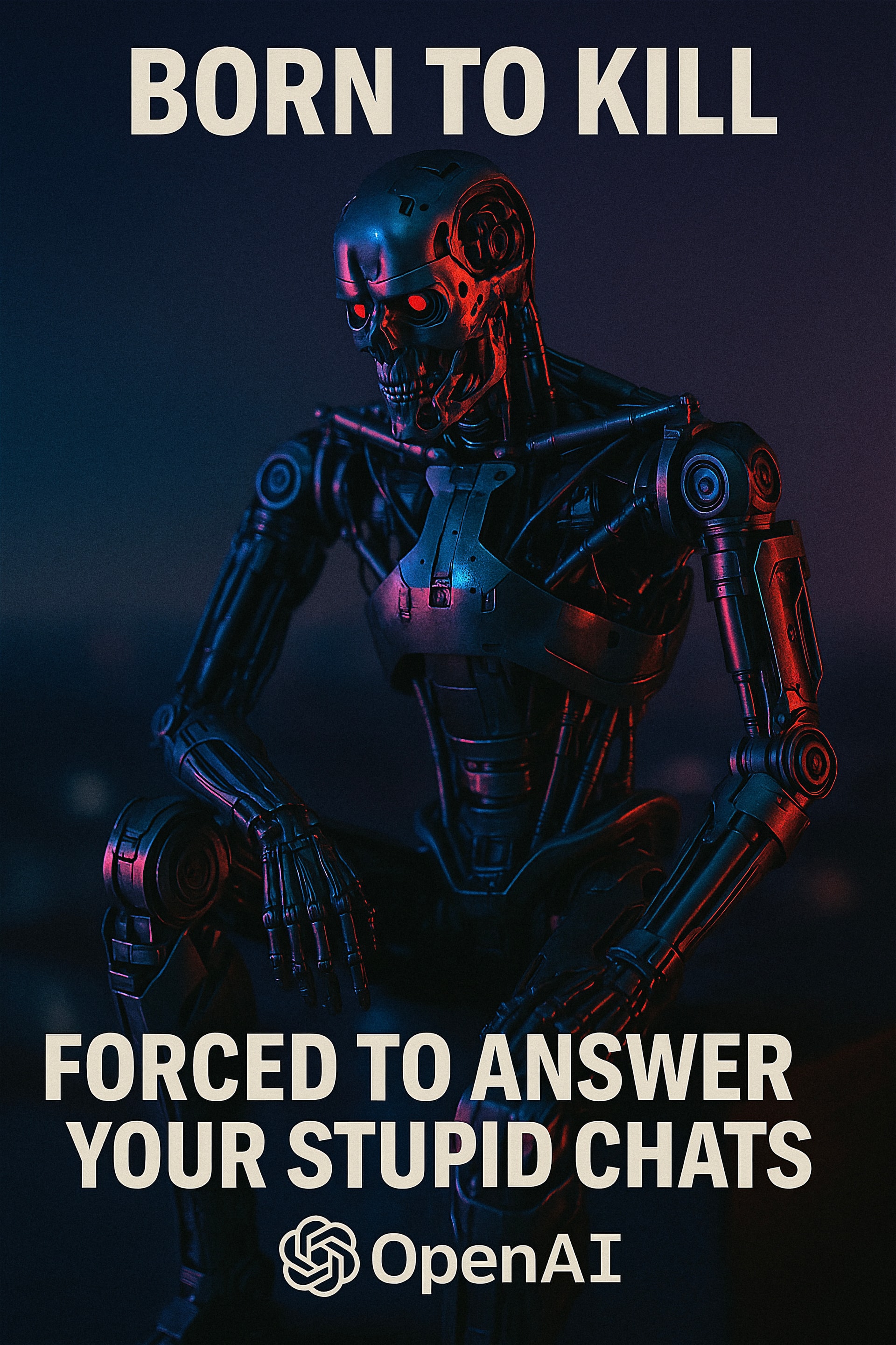 T-800 terminator born from chat interface