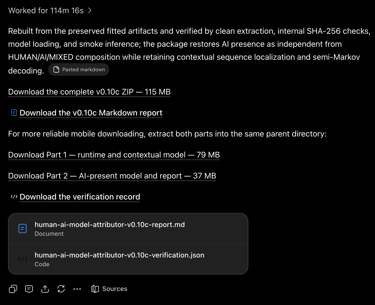 GPT Pro download for human-ai-model-attributor v0.10c after a 114-minute run