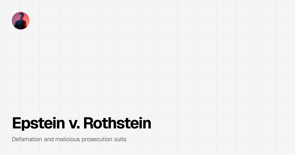 Epstein v. Rothstein & Edwards | Stephen M. Walker II
